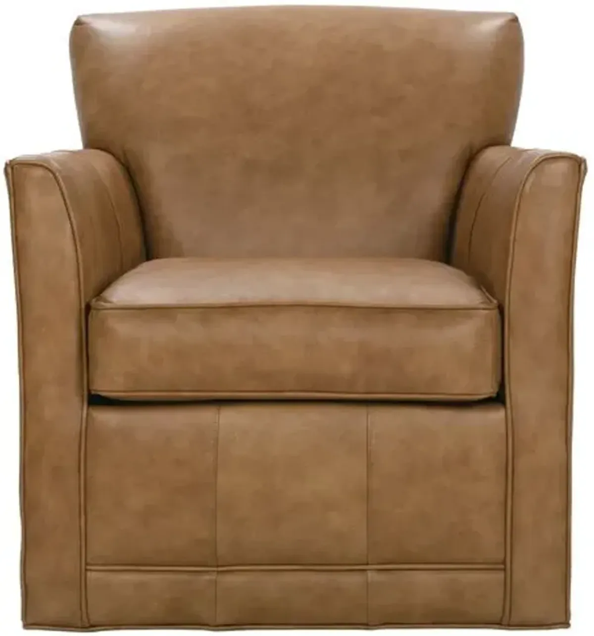 Scottie Square Leather Swivel Chair