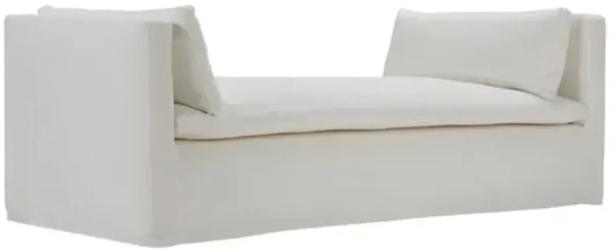 Juniper Slipcover Daybed - Chalk White Linen - Comfortable, Sturdy