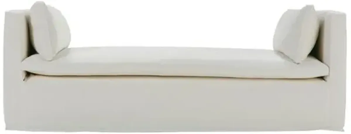 Juniper Slipcover Daybed - Chalk White Linen - Comfortable, Sturdy