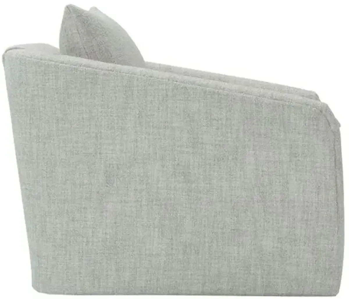 Mabel Swivel Chair - Platinum Boucle