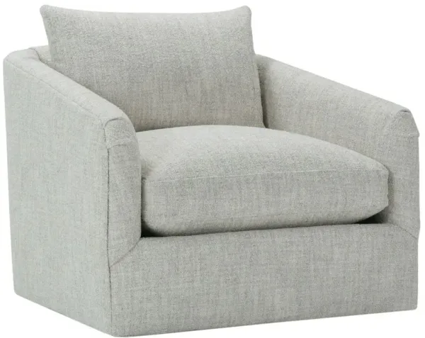 Mabel Swivel Chair, Platinum Boucle
