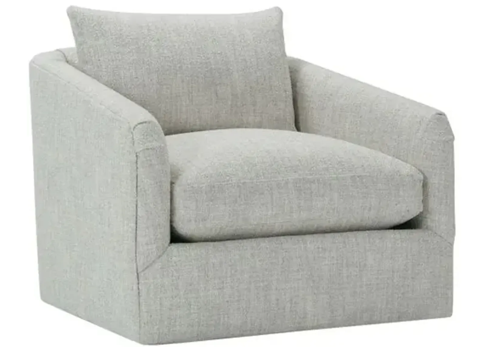 Mabel Swivel Chair - Platinum Boucle