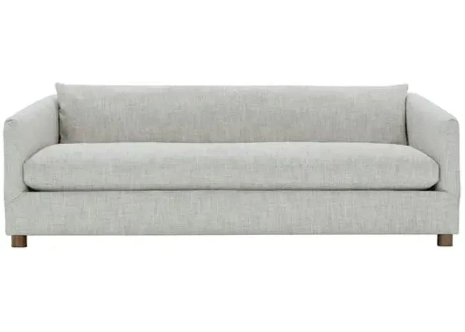 Mabel Curved Back Sofa - Platinum Boucle