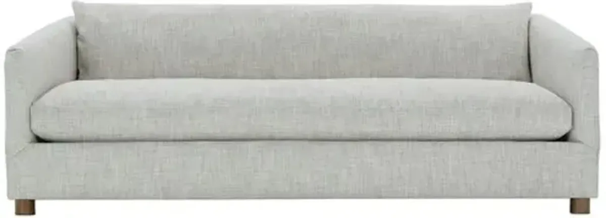 Mabel Curved Back Sofa - Platinum Boucle