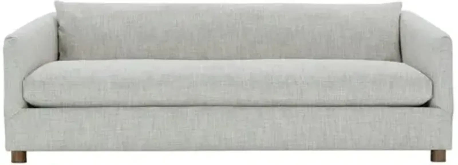 Mabel Curved Back Sofa - Platinum Boucle