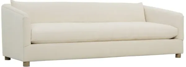 Mabel Curved Back Sofa, Bone White Linen