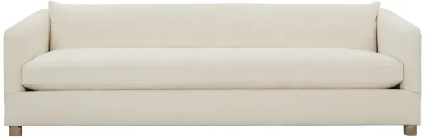 Mabel Curved Back Sofa, Bone White Linen