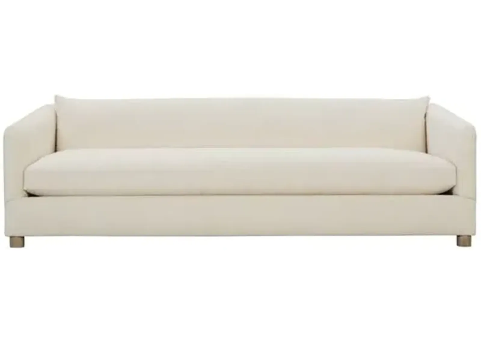 Mabel Curved Back Sofa - Bone White Linen