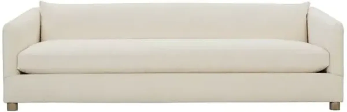 Mabel Curved Back Sofa - Bone White Linen