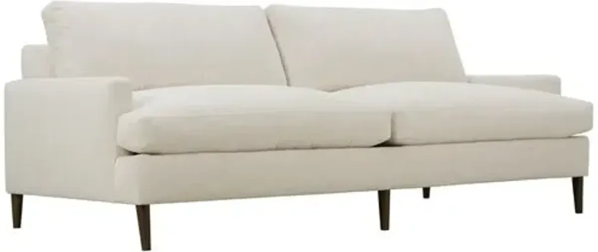 Georgie Slim Track-Arm Sofa - Bone White Performance