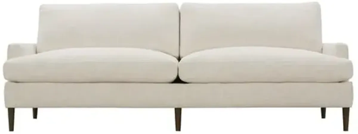 Georgie Slim Track-Arm Sofa - Bone White Performance