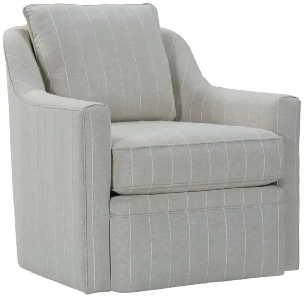 Mollie Swivel Chair, Natural Stripe