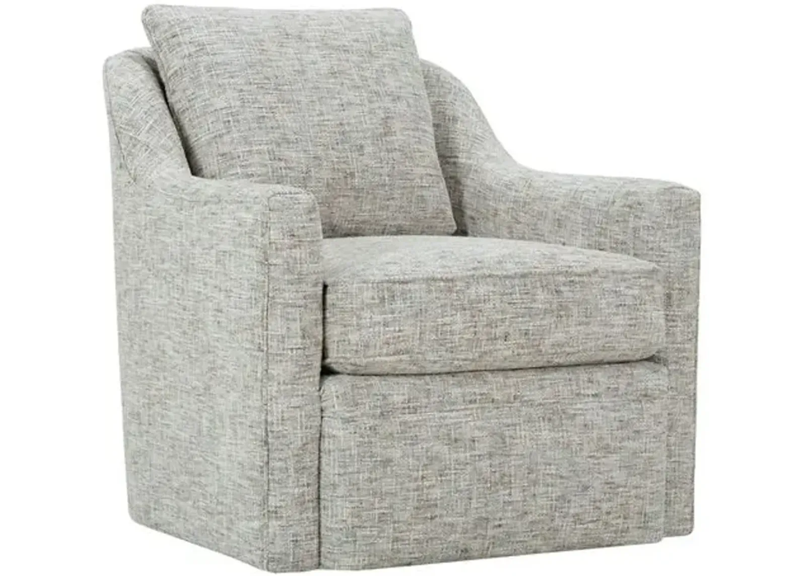 Mollie Velvet Swivel Chair - Slate Grey Basketweave