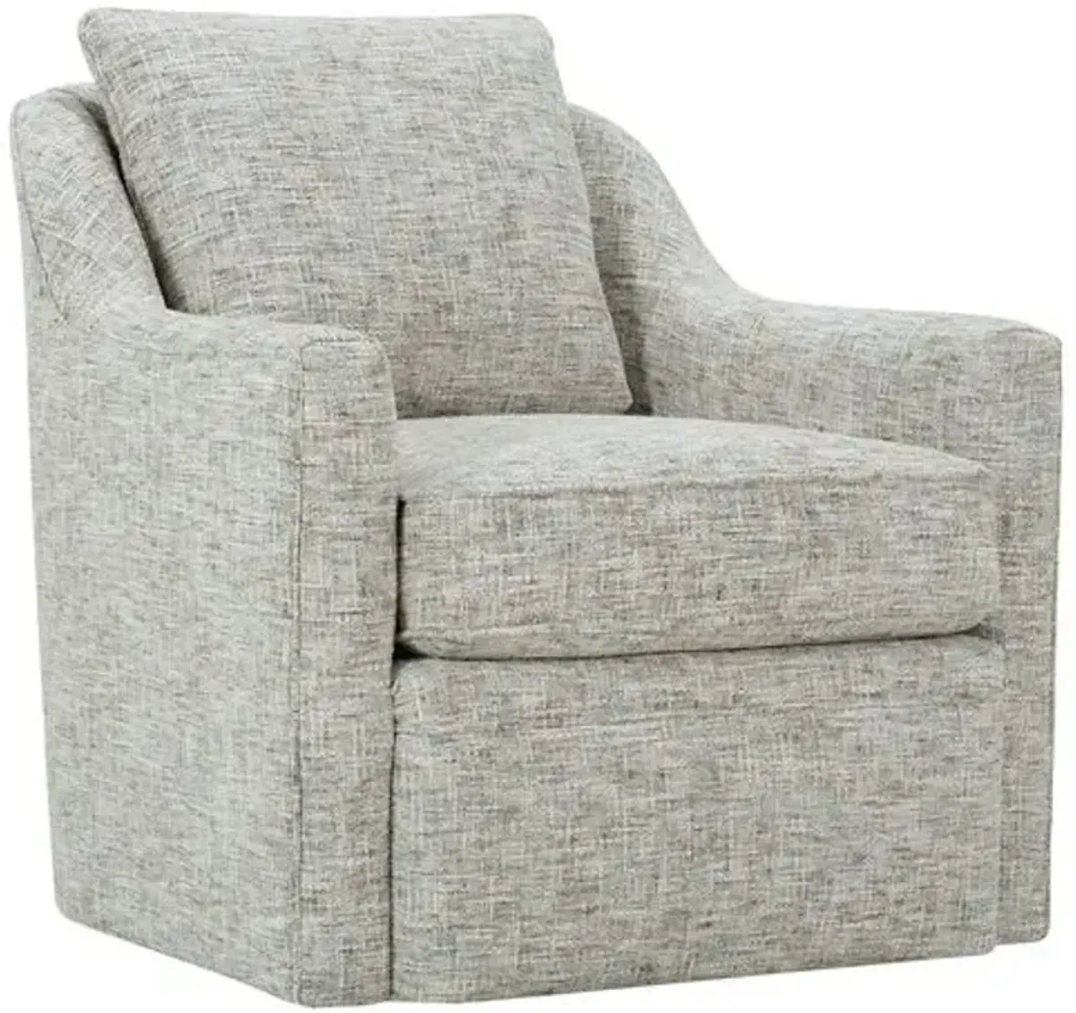 Mollie Velvet Swivel Chair - Slate Grey Basketweave