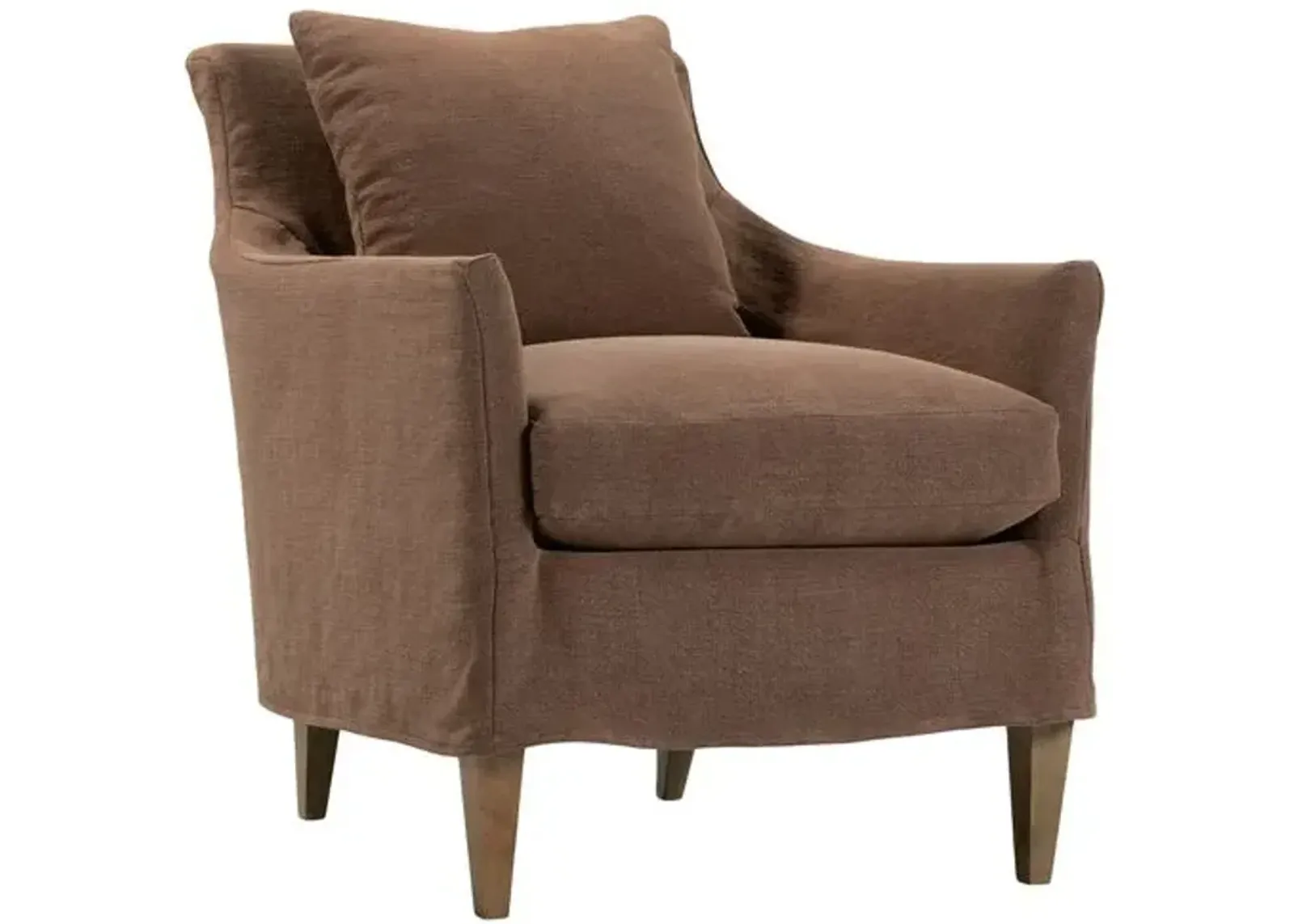 Bria Slipcover Accent Chair - Terracotta Linen, Comfortable, Durable, Cushioned