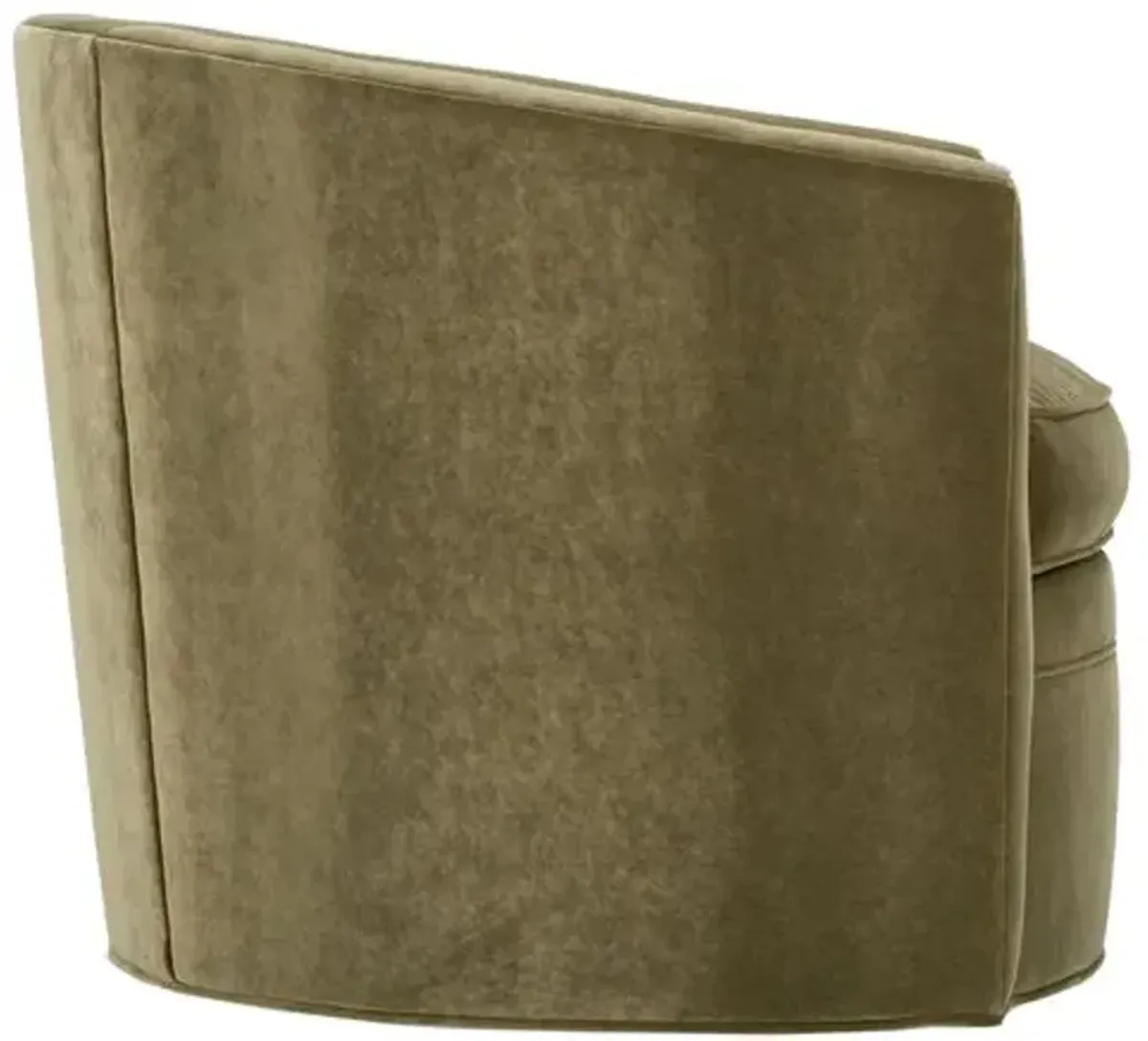 Jovie Swivel Chair - Olive Green Velvet