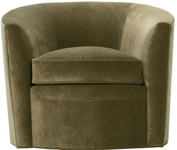 Jovie Swivel Chair, Olive Green Velvet