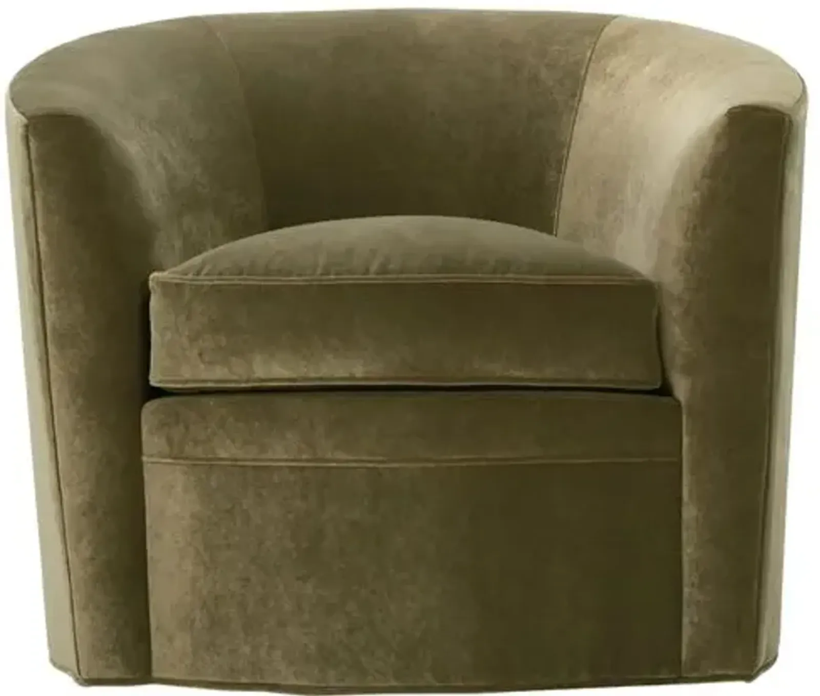 Jovie Swivel Chair - Olive Green Velvet