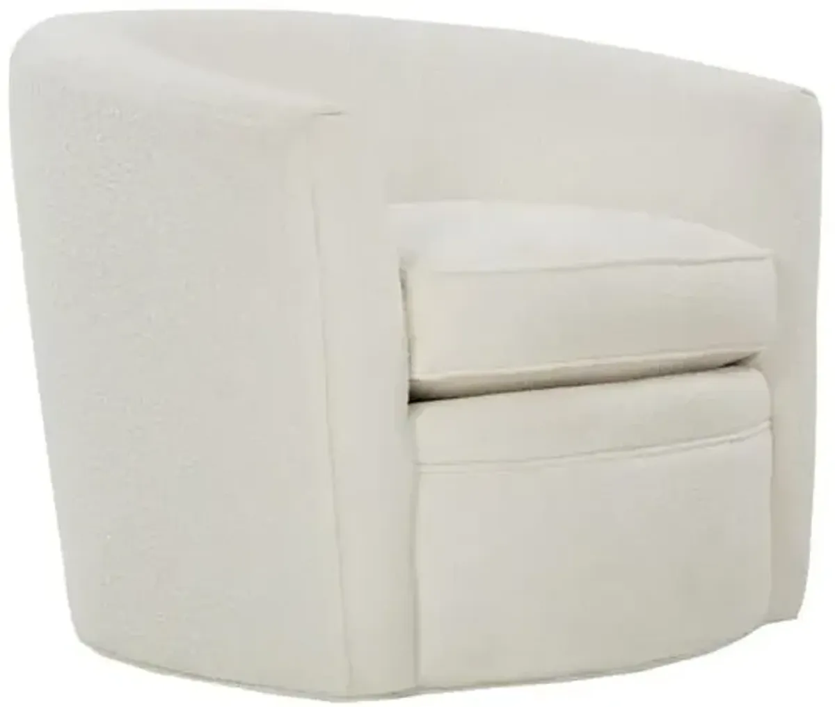 Jovie Swivel Chair - Chalk White Boucle