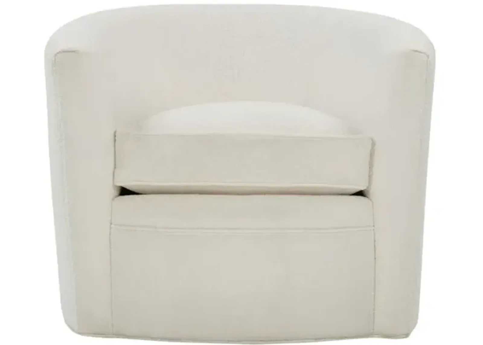 Jovie Swivel Chair - Chalk White Boucle