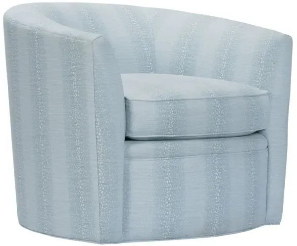 Jovie Swivel Barrel Chair, Ice Blue Fauna