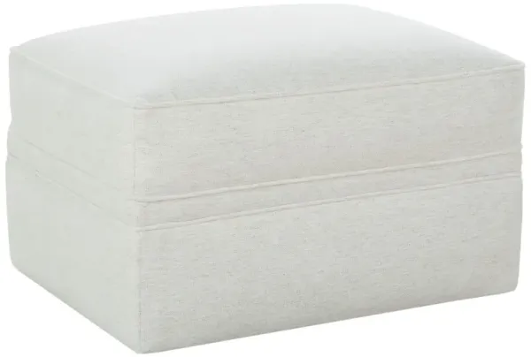 Sadie Upholstered Ottoman, Natural Chenille