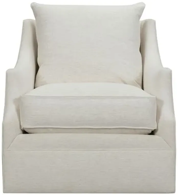 Sadie Swivel Chair - Natural Chenille