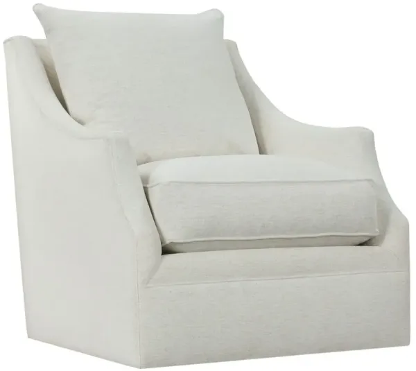 Sadie Swivel Chair, Natural Chenille