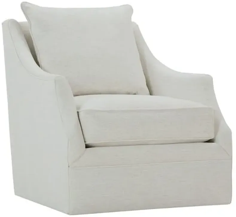 Sadie Swivel Chair - Natural Chenille