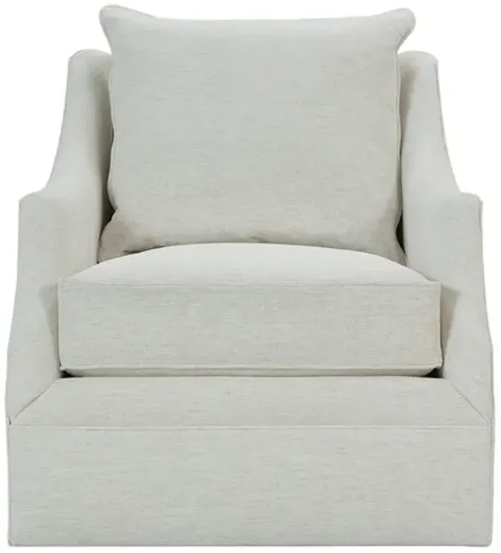 Sadie Swivel Chair - Natural Chenille