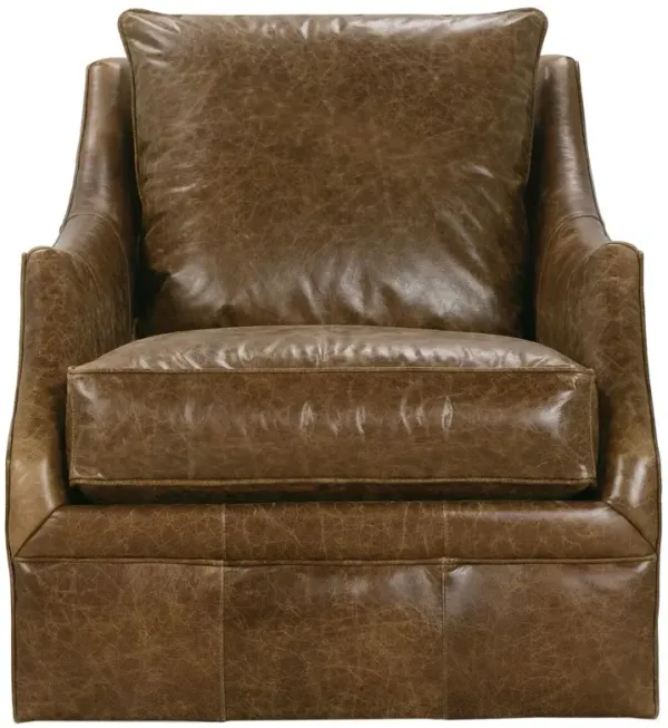 Sadie Leather Swivel Glider Chair