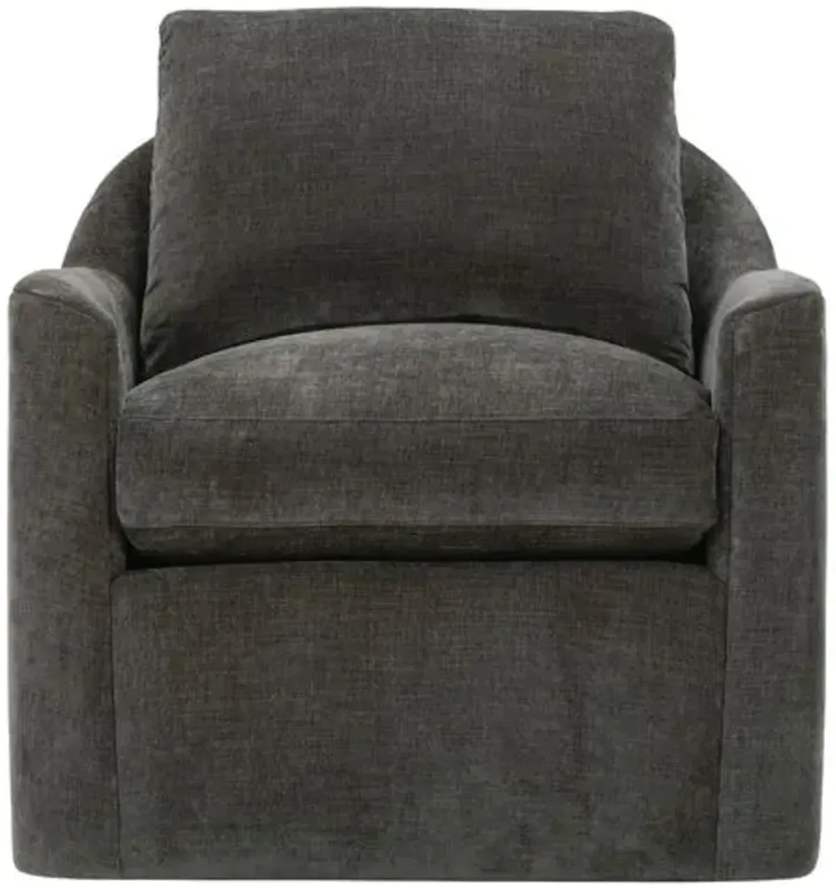 Winslet Swivel Chair - Charcoal Brown Velvet