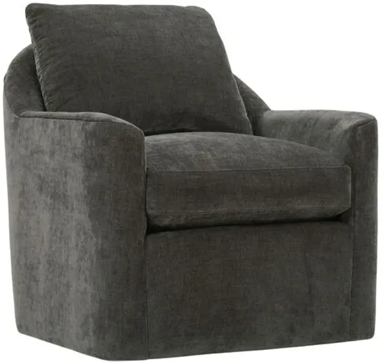 Winslet Swivel Chair - Charcoal Brown Velvet