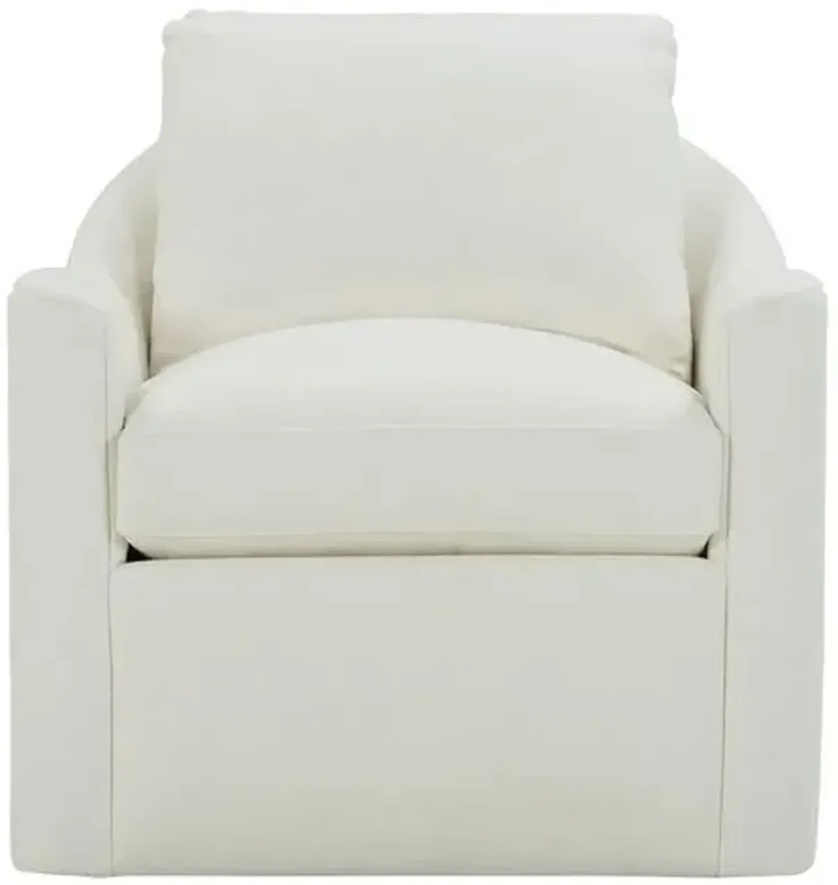 Winslet Swivel Chair - Chalk White Basketweave