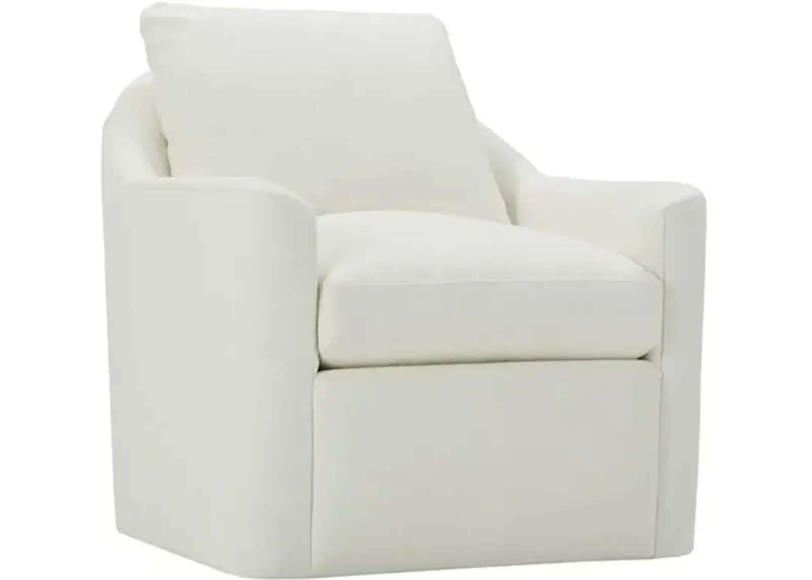 Winslet Swivel Chair - Chalk White Basketweave