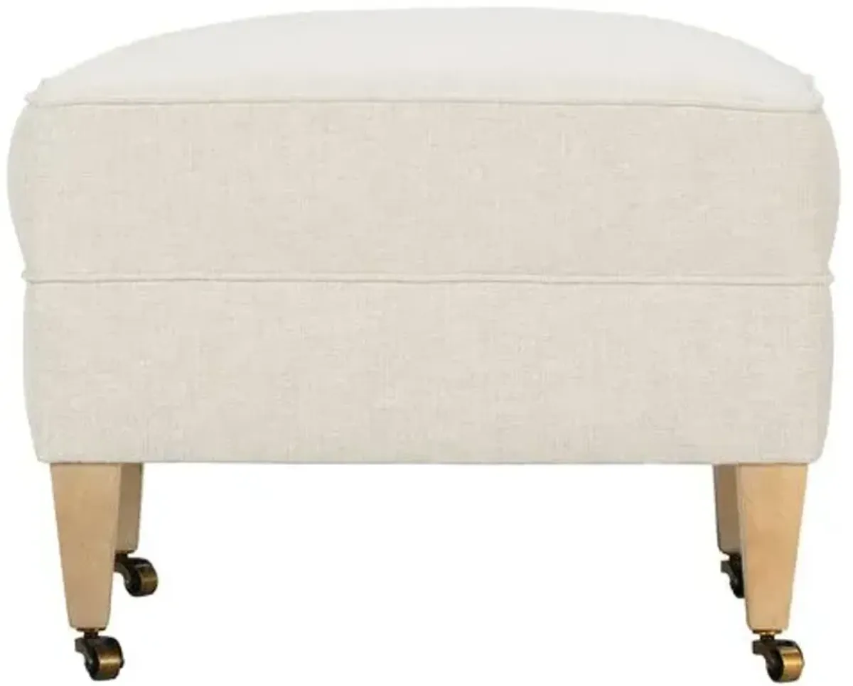 Elodie Performance Ottoman - Ivory