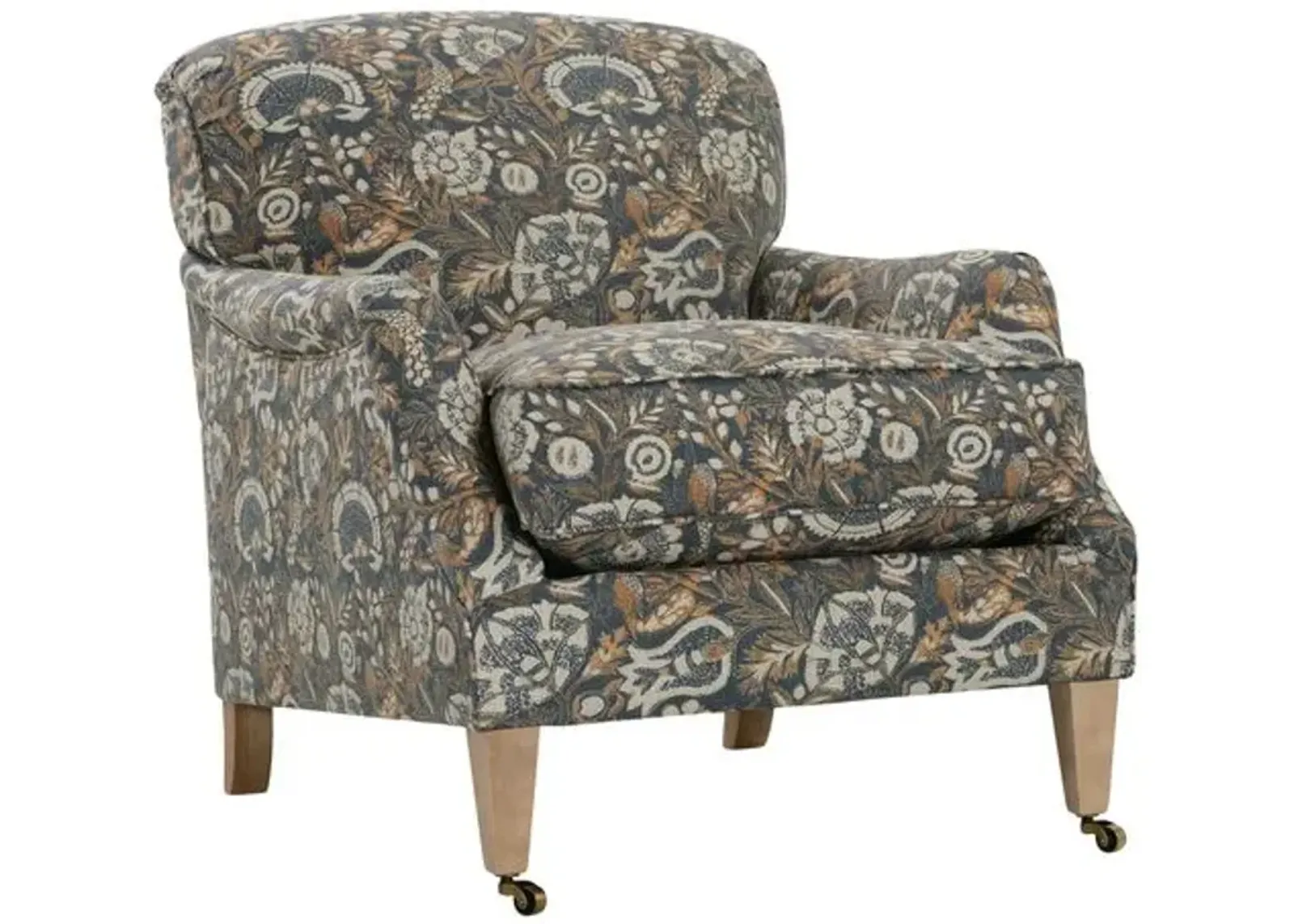 Leo Accent Chair - Midnight Floral, Comfortable, Durable