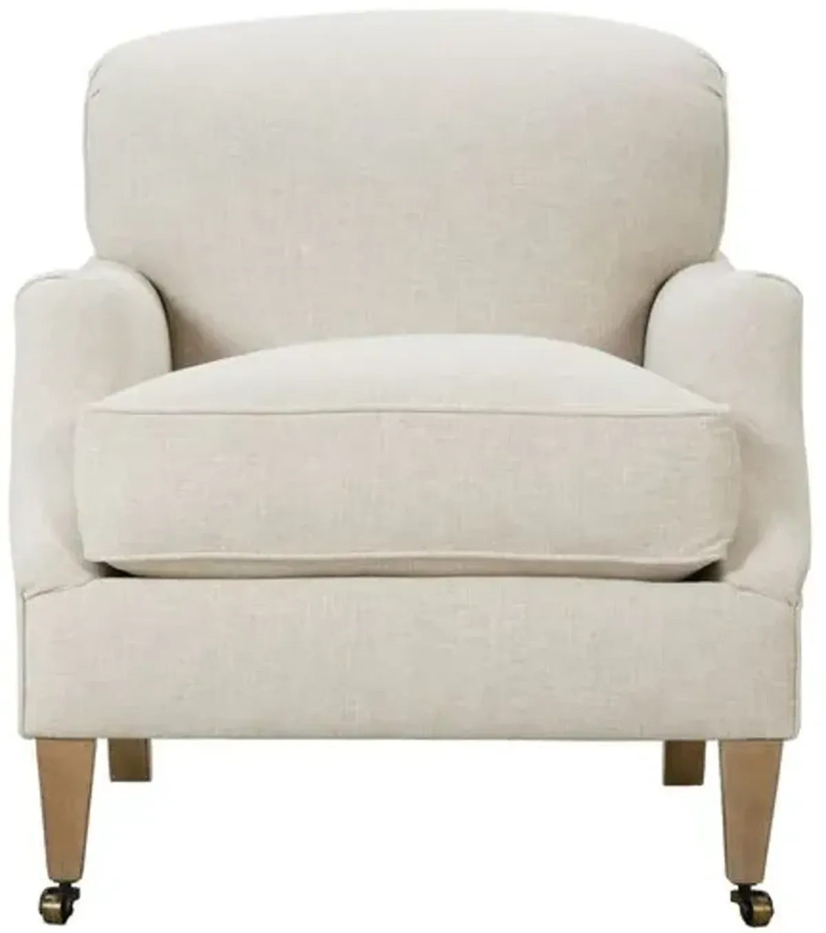 Leo Accent Chair - Ivory - Yellow, Comfortable, Durable