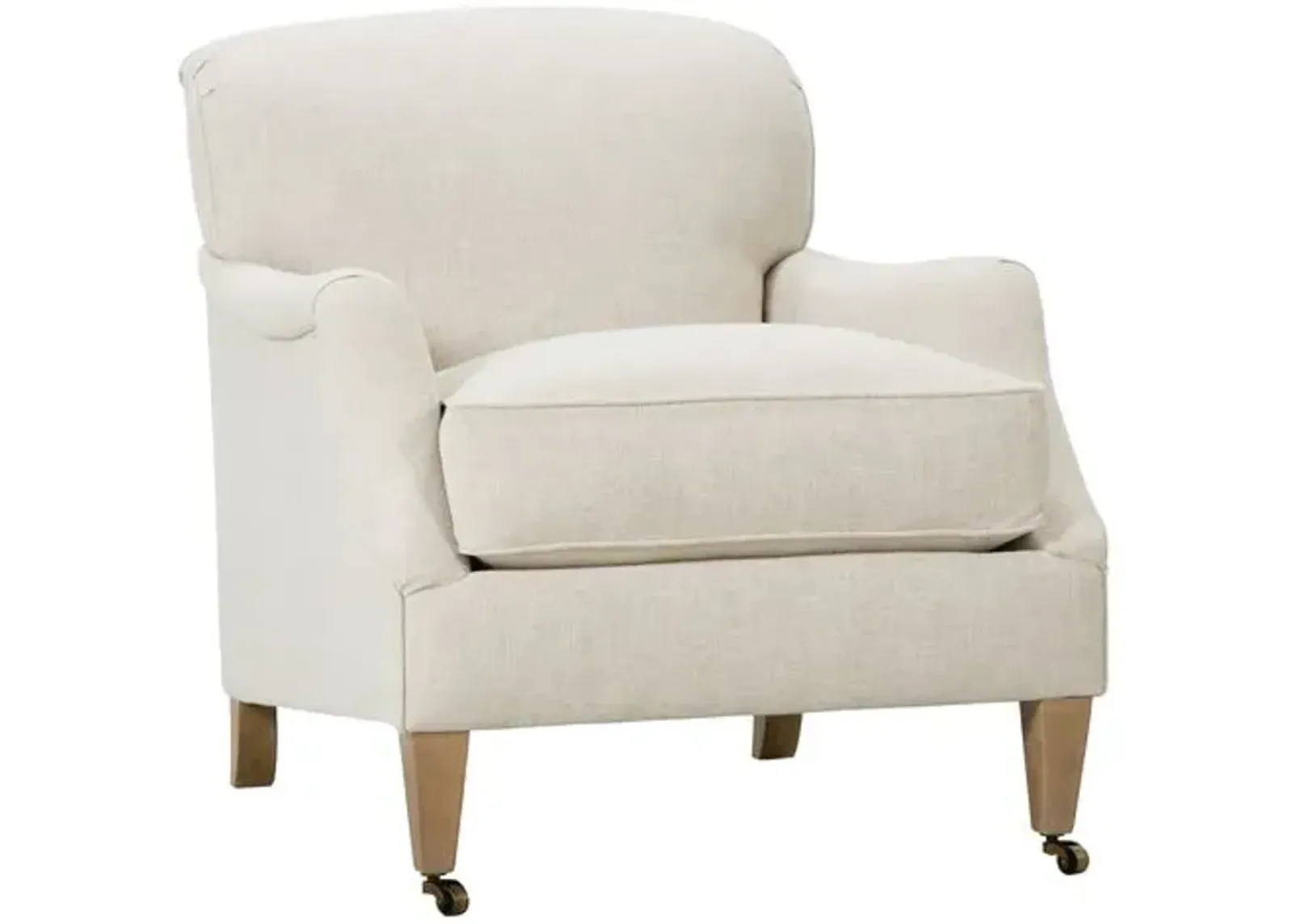 Leo Accent Chair - Ivory - Yellow, Comfortable, Durable