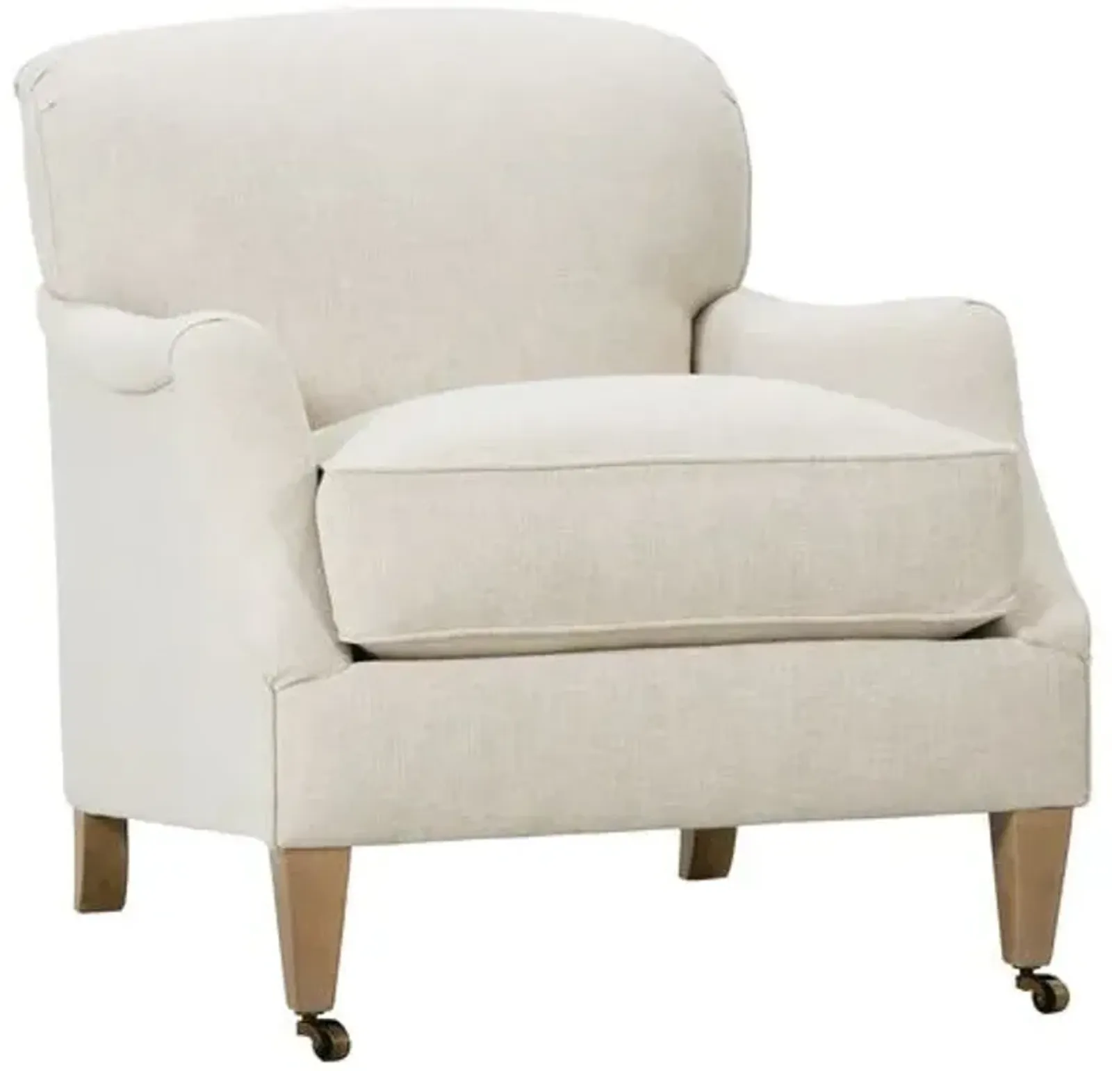 Leo Accent Chair - Ivory - Yellow, Comfortable, Durable