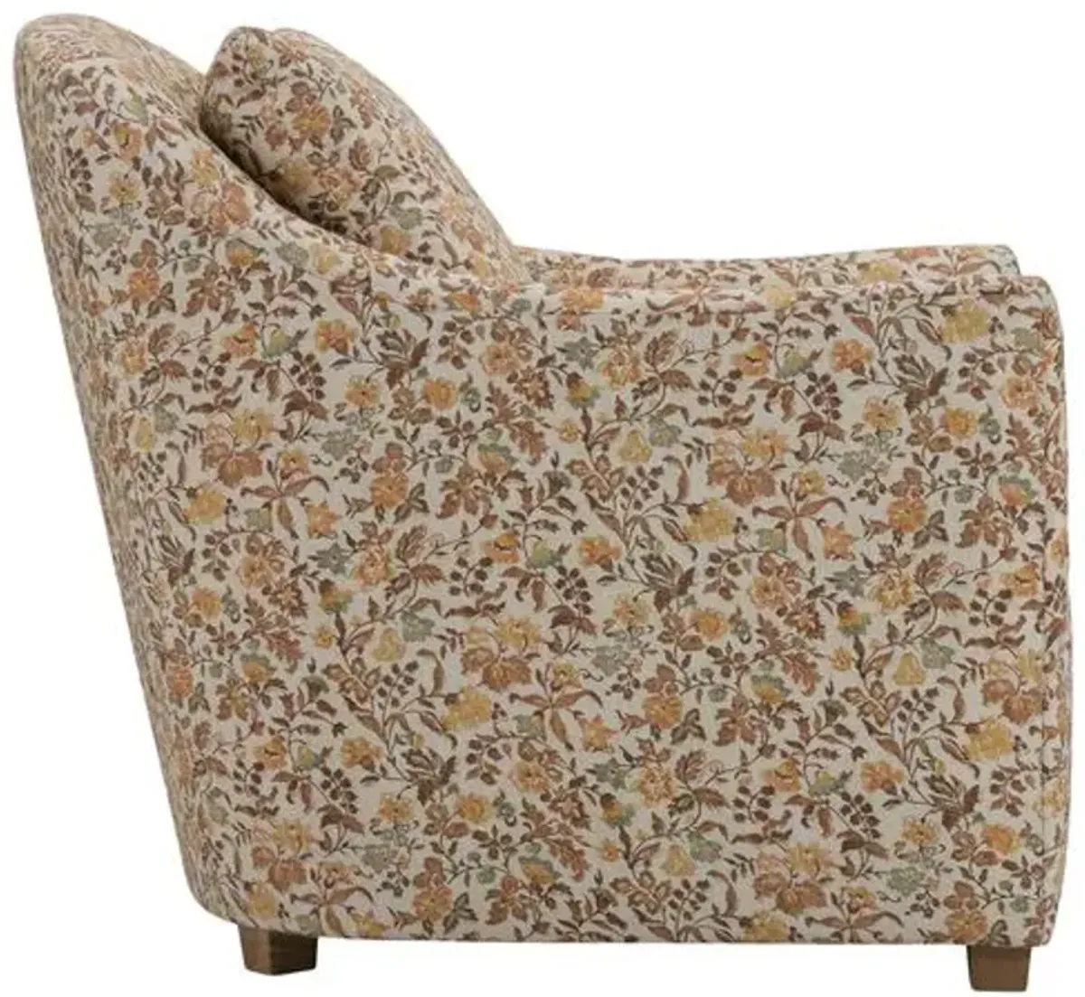 Tilda Accent Chair - Gold Floral, Comfortable, Durable, Cushioned