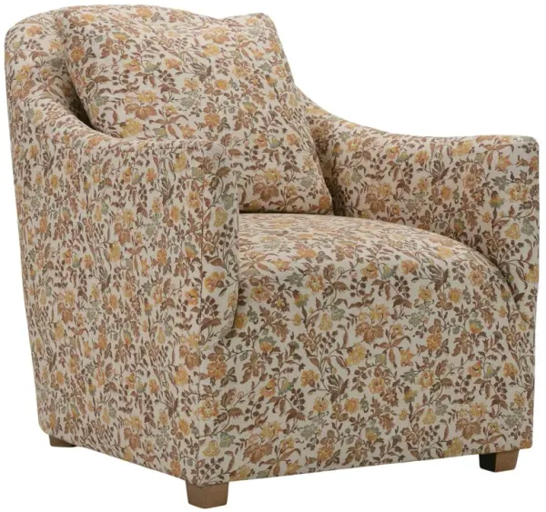 Tilda Accent Chair, Gold Floral