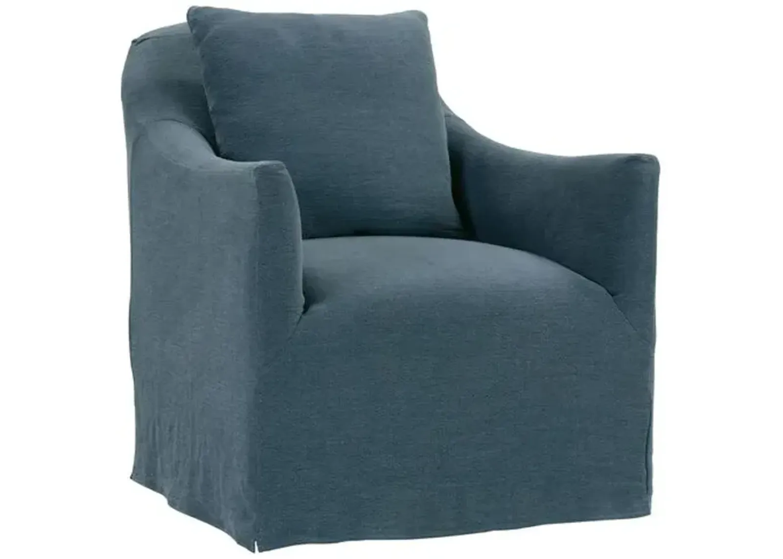 Jianna Slipcover Swivel Chair - Linen