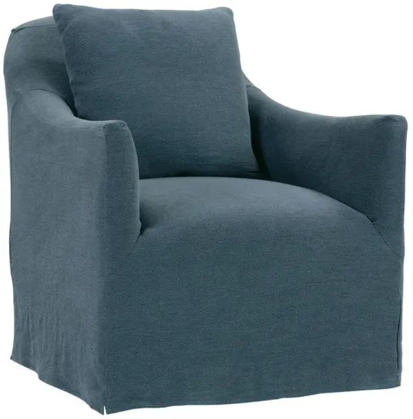 Jianna Slipcover Swivel Chair, Linen