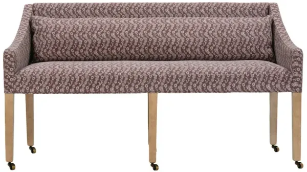 Charli Dining Banquette, Burgundy Floral