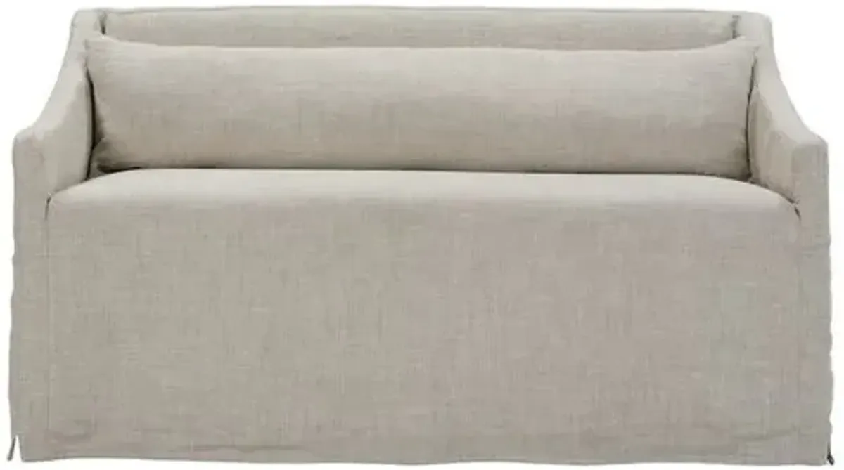 Charli Slipcover Dining Banquette - Beige