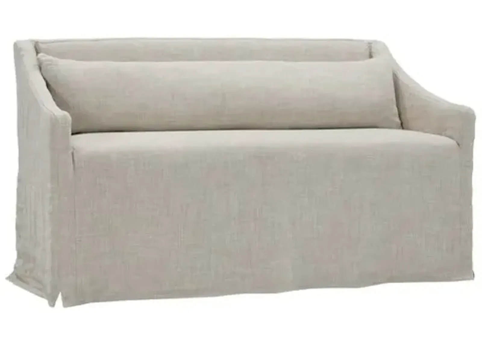 Charli Slipcover Dining Banquette - Beige