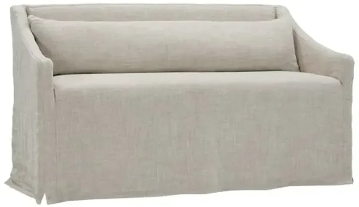 Charli Slipcover Dining Banquette - Beige