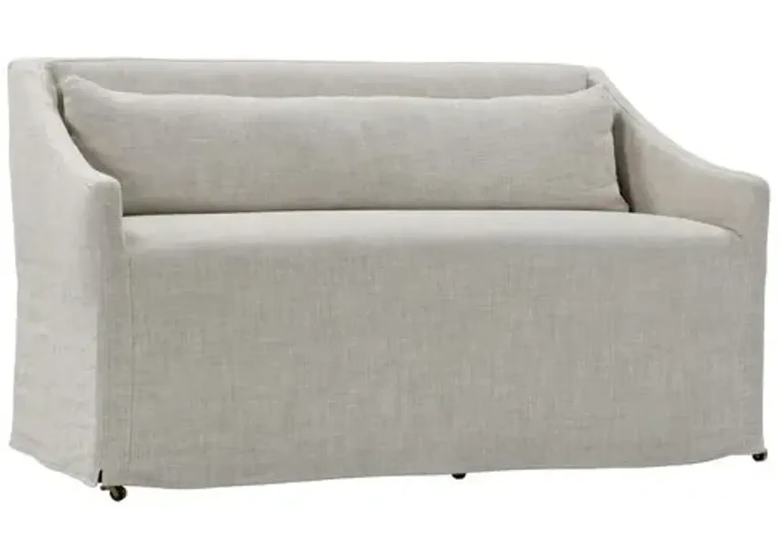 Charli Slipcover Dining Banquette - Beige