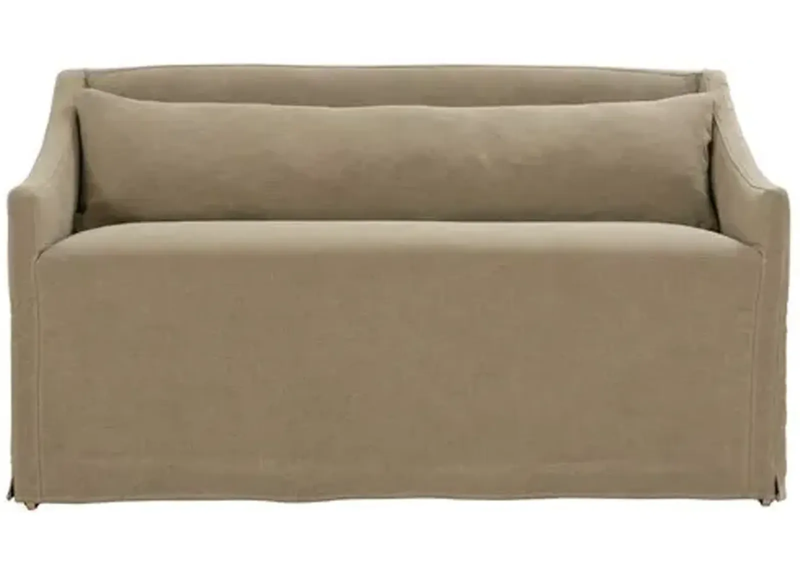 Charli Slipcover Dining Banquette - Beige